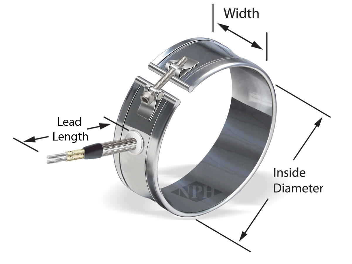 Mica Heater Band with Stainless Steel Overbraid Leads